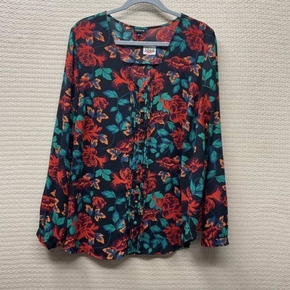 NWOT Torrid Georgette Pintuck Button Front V-Neck Blouse Women 2X China